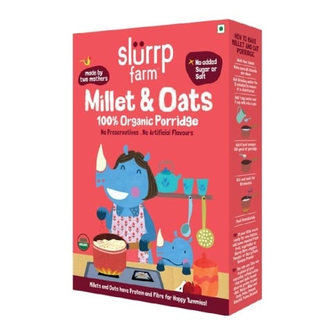 1 - Slurrp Farm 100% Organic Milet and Oats Porridge,  0.250 kg  Unflavoured 