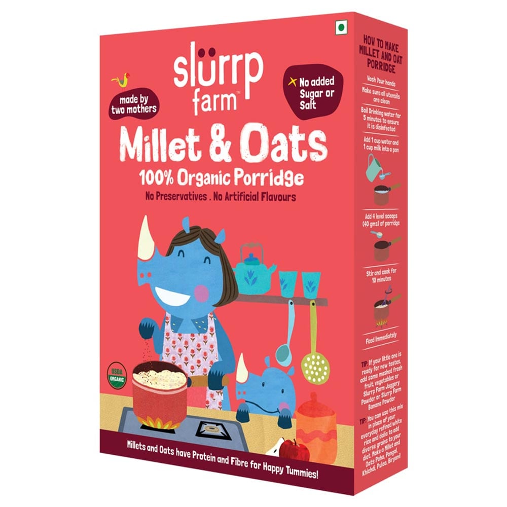 1 - Slurrp Farm 100% Organic Milet and Oats Porridge,  0.250 kg  Unflavoured 