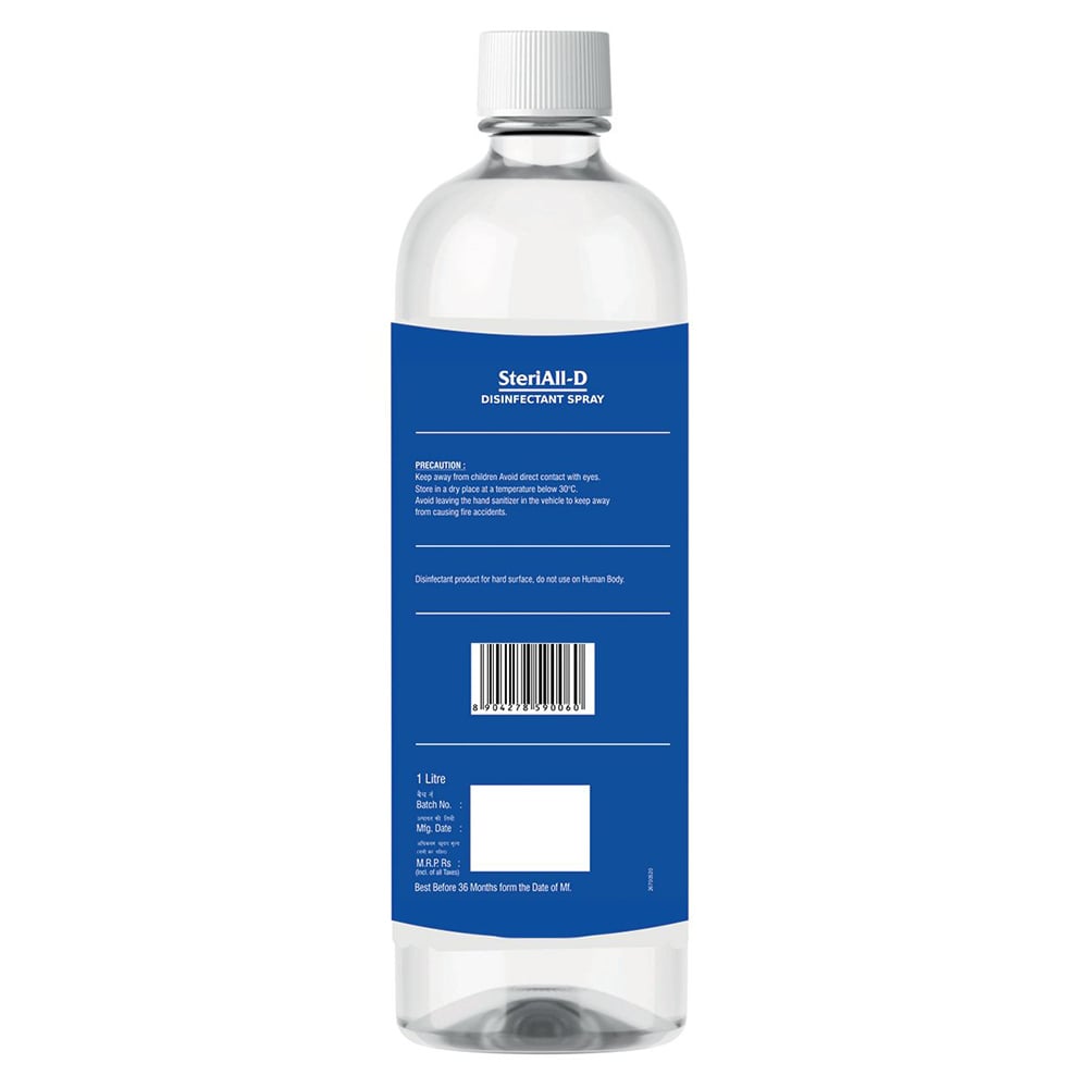 back - West Coast SteriAll-D Surface Disinfectant Spray,  Fragrance Free  1 L  Protection from Germs 