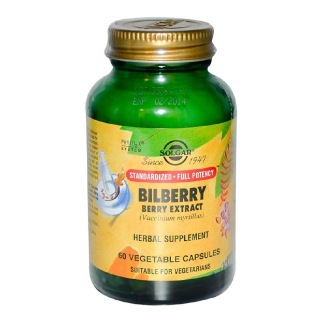 Solgar Bilberry Berry Extract, 60 veggie capsule(s)