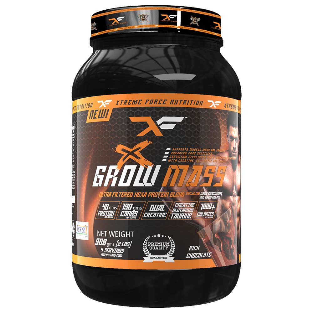 1 - Xtreme Force Nutrition Grow X Mass,  2 lb  Rich Chocolate 