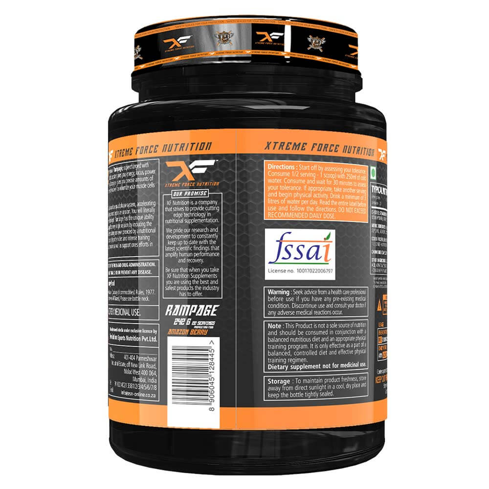 Xtreme Force Nutrition Rampage,  0.53 lb  Amazon Berry 