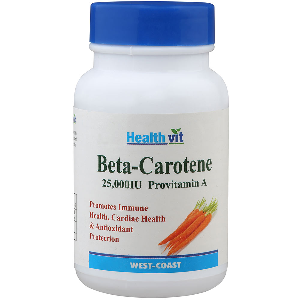 Healthvit Beta-Carotene (25000 IU),  60 capsules 