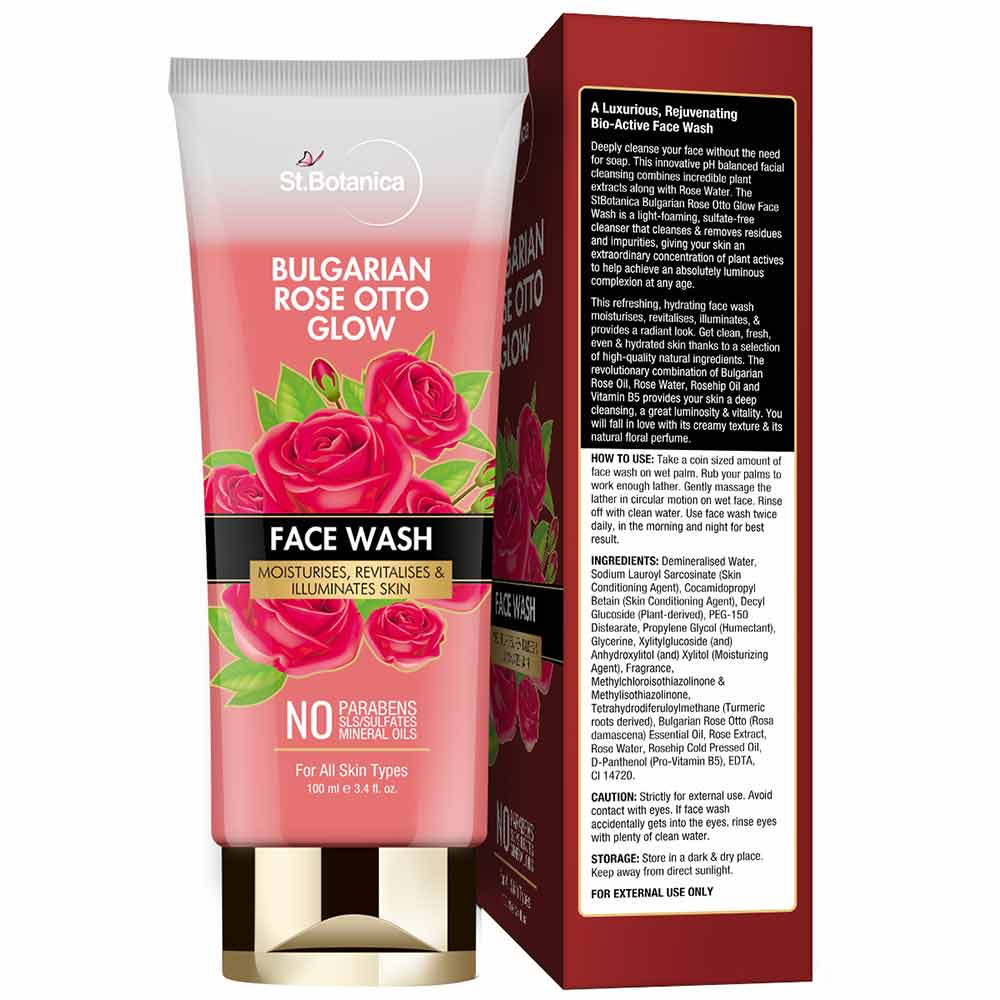Back - St.Botanica Bulgarian Rose Otto Glow Face Wash,  100 ml  fot All Skin Types 