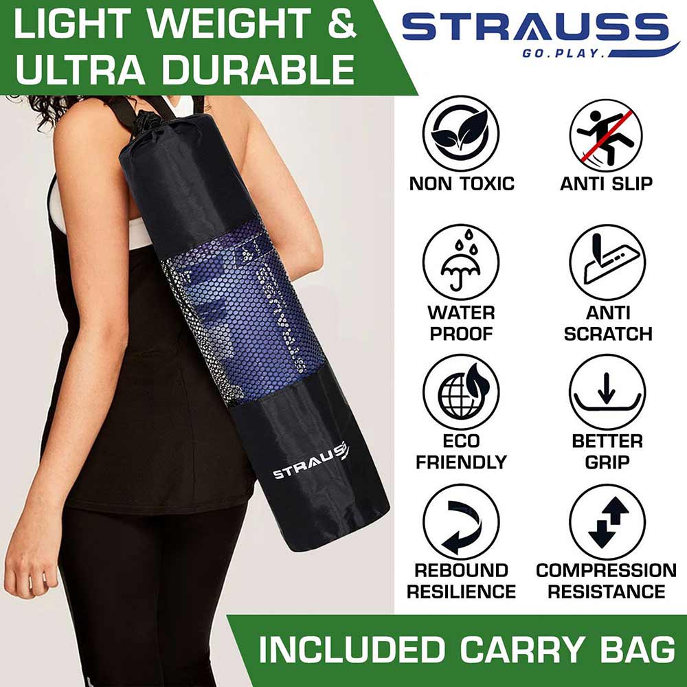 5 - Strauss Meditation Butterfly Yoga Mat,  Green  5 mm 