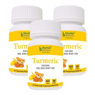 Bhumija Turmeric (Pack of Three), 60 capsules
