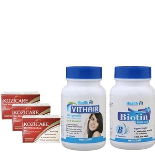 Healthvit Hair Growth and Skin Care Kit, Unflavoured 5 Piece(s)/Pack