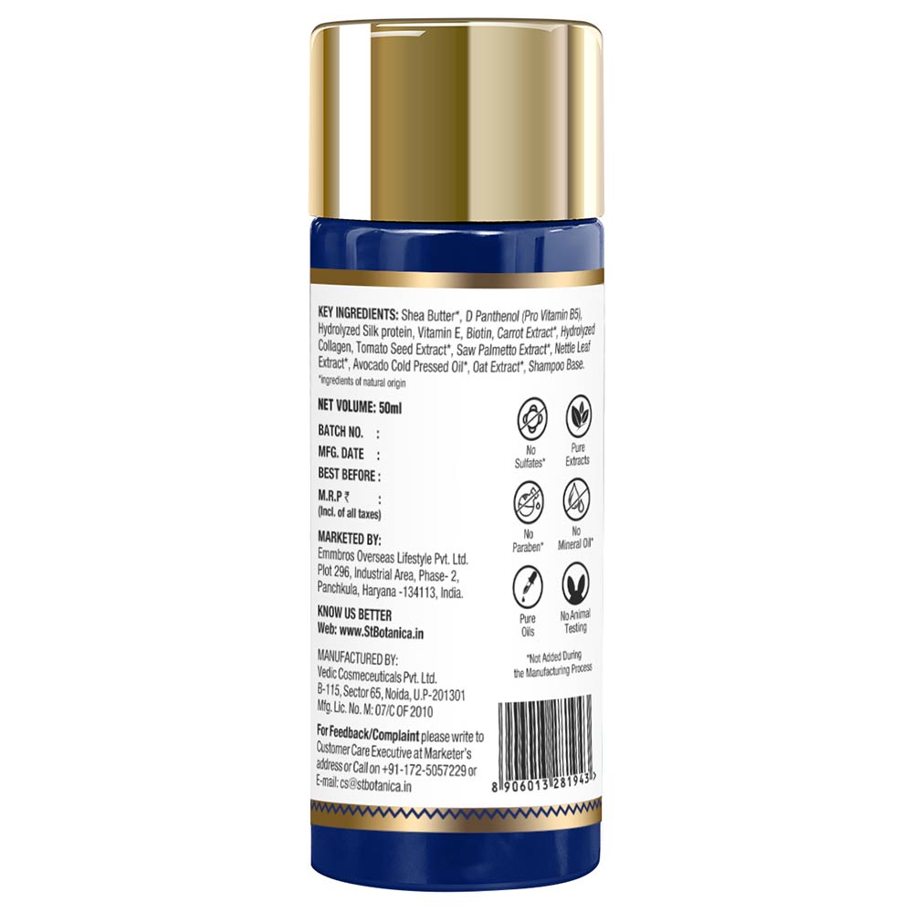back - St.Botanica Biotin & Collagen Volumizing Conditioner,  50 ml  with Natural Oil 