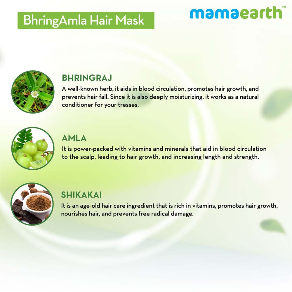 Benefit - Mamaearth BhringAmla Hair Mask,  200 g  with Bhringraj & Amla for Intense Hair Treatment 