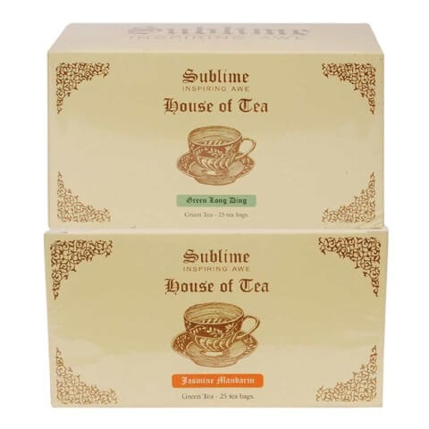 Sublime House of Tea Combo, 50 g Green Long Ding & Jasmine Mandarin Sublime House of Tea Combo, 50 g Green Long Ding & Jasmine Mandarin