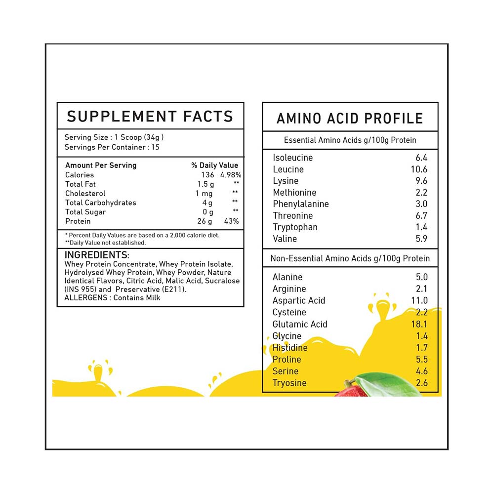 supplement - Big Muscles Frotein Refreshing Delicious Juicy Whey,  1.1 lb  Guava 