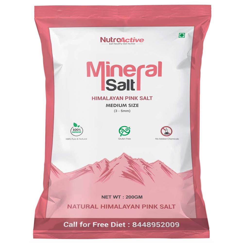 1 - NutroActive Mineral Salt Himalayan Pink Medium Size Grain,  350 g 