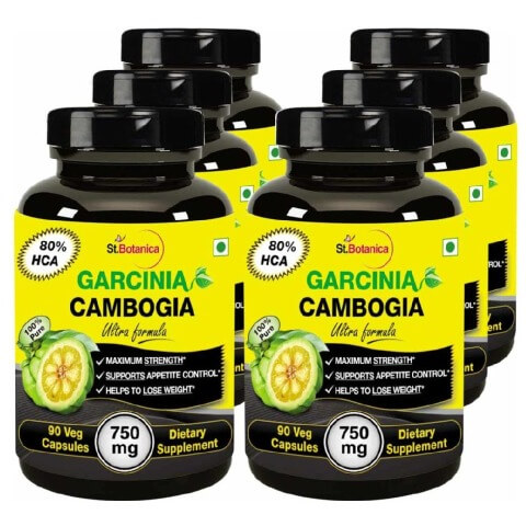 St.Botanica Garcinia Cambogia Ultra Formula 80% HCA (750 mg),  6 Piece(s)/Pack 