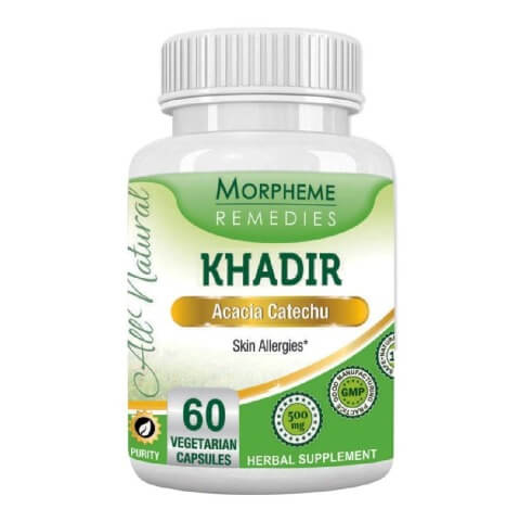 Morpheme Remedies Khadir (500 mg), 60 veggie capsule(s) Morpheme Remedies Khadir (500 mg), 60 veggie capsule(s)