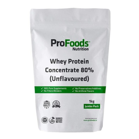 3 - ProFoods Whey Protein Concentrate 80% Powder,  2.2 lb  Unflavoured 