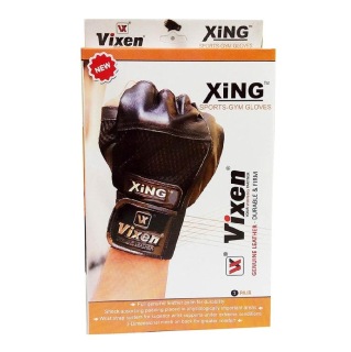 Vixen Leather Gloves, Black Ajustable