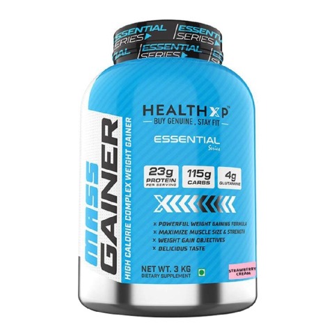 HealthXP Mass Gainer,  6.6 lb  Strawberry Cream 