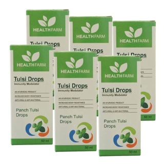 Healthfarm Tulsi Drops (Pack of 6), 50 ml