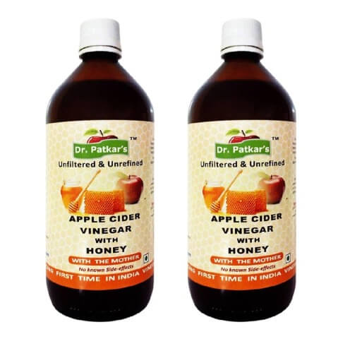Dr. Patkar's Apple Cider Vinegar (Pack of 2), 1 L Honey Dr. Patkar's Apple Cider Vinegar (Pack of 2), 1 L Honey