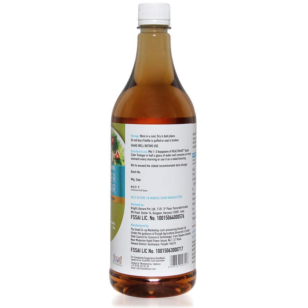 1 - HealthKart Filtered Apple Cider Vinegar OP,  1 L  Natural (Pet Bottle) 