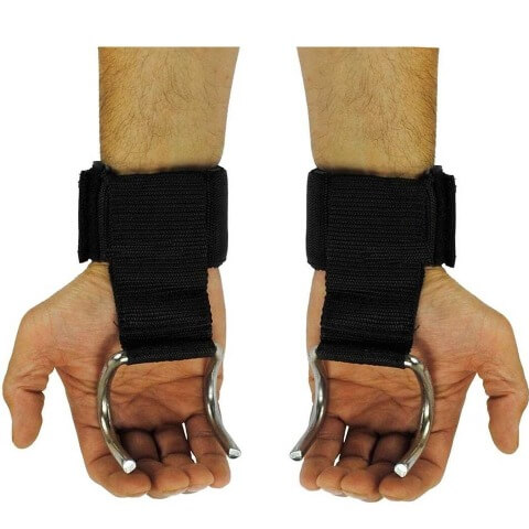 KOBO Gym Straps Hook Bar Chrome Plated With Padded Wrist Support (WTA-02), Black Free Size KOBO Gym Straps Hook Bar Chrome Plated With Padded Wrist Support (WTA-02), Black Free Size