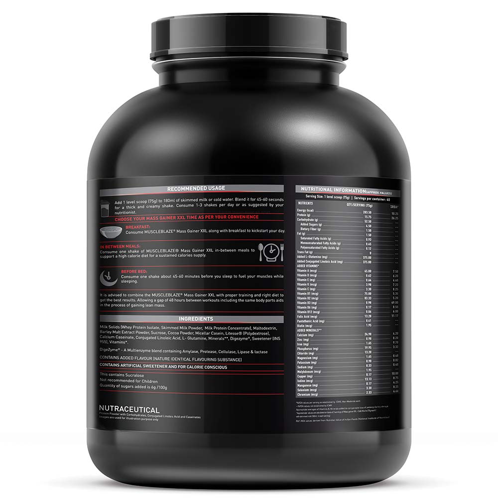 6 - MuscleBlaze Mass Gainer XXL OP,  6.6 lb  Cafe Mocha 