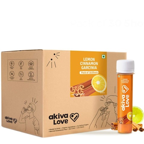 Akiva Weight Management Lemon Honey Cinnamon Pack of 30,  Natural  40 ml 
