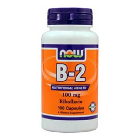 Now Vitamin B-2 Riboflavin (100 mg), Unflavoured 100 capsules Now Vitamin B-2 Riboflavin (100 mg), Unflavoured 100 capsules