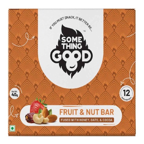 1 - Something Good Fruit & Nut Bar,  12 bar(s)  Fused with Honey, Oats & Cocoa 