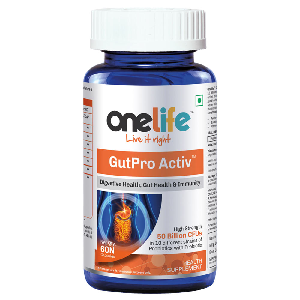 1 - OneLife GutPro Active 50 Billion CFU,  60 capsules 