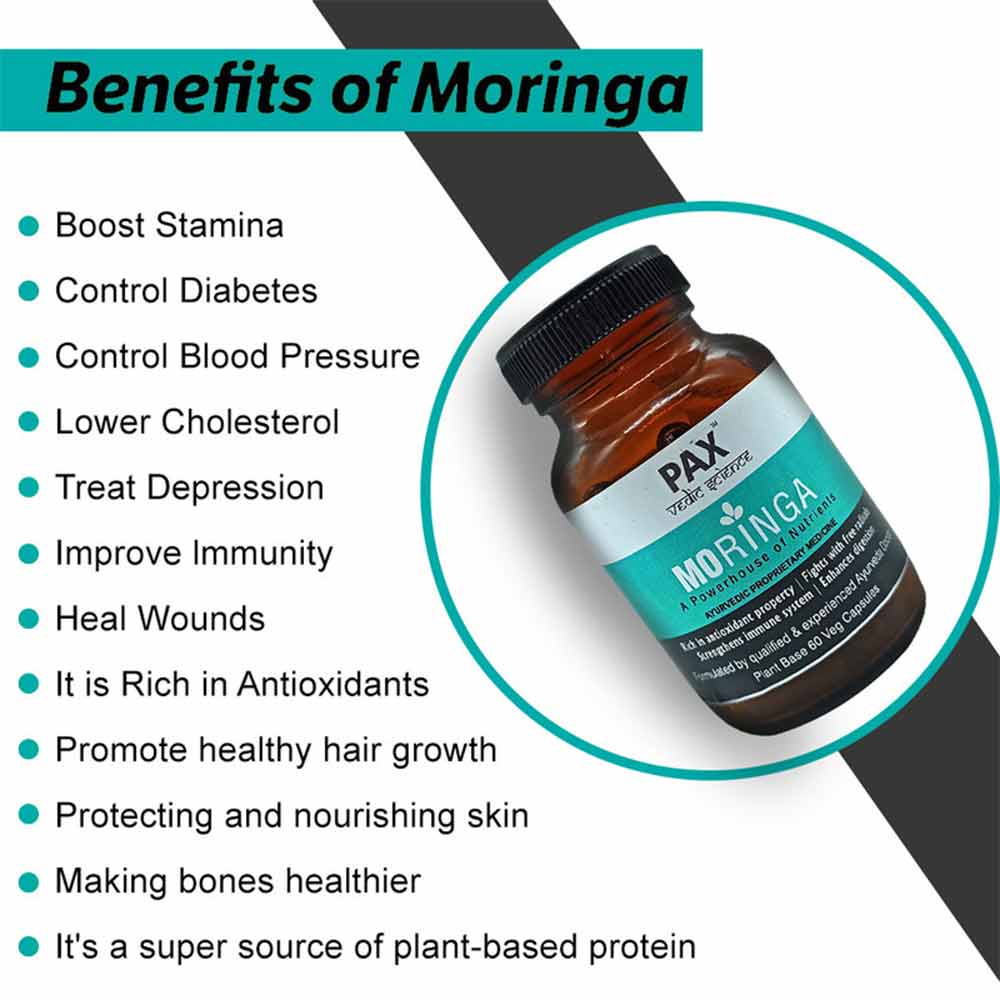 benefits - PAX Naturals Moringa,  60 capsules 