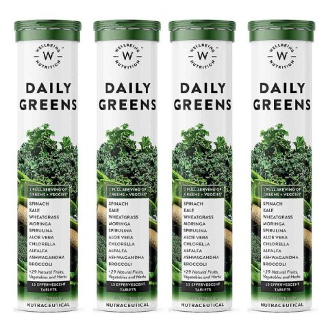 1 - Wellbeing Nutrition Daily Greens Pack of 4, 15 tablet(s)