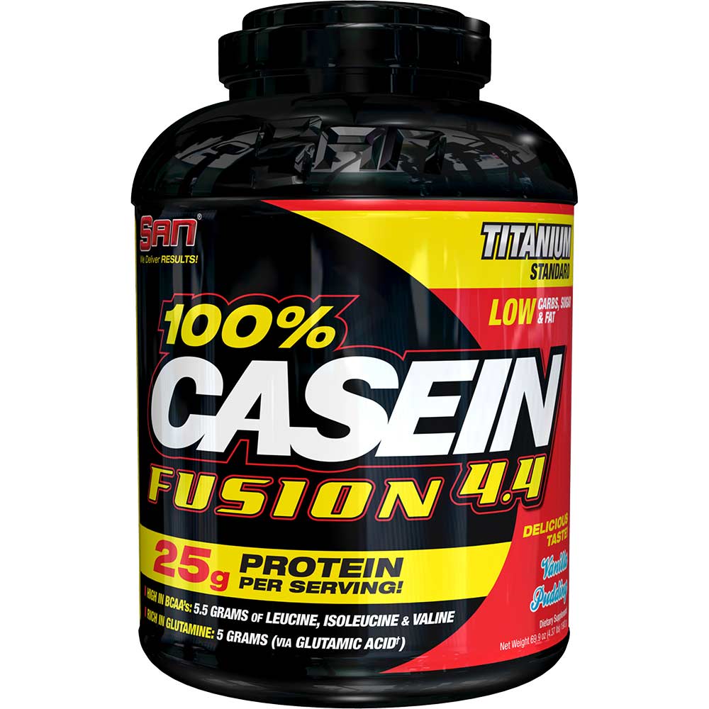 SAN 100% Casein Fusion,  4.4 lb  Vanilla Pudding 