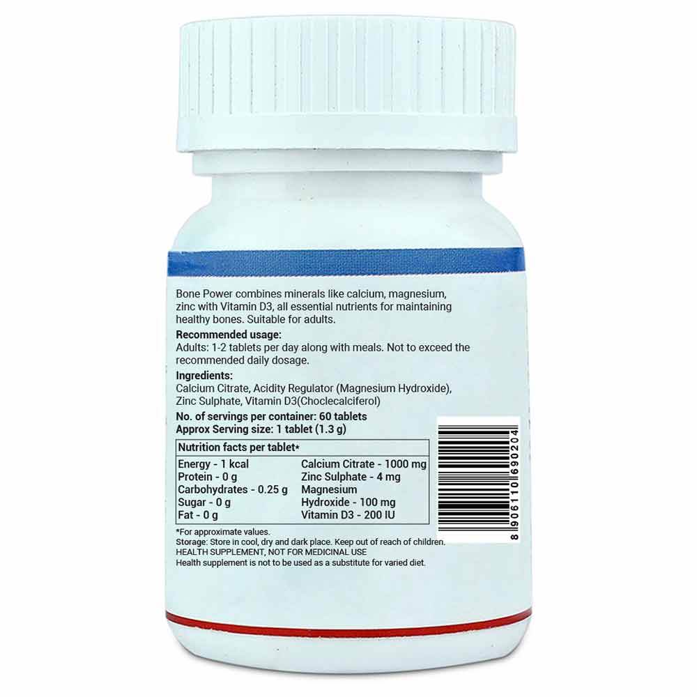 use - Healux Bone Power Calcium + Vitamin D3,  60 tablet(s)  Unflavoured 