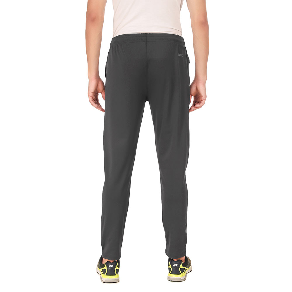 2 - Fitinc Lycra Stretchable Trackpant for Men with Two Side Zipper Pockets,  Grey  Medium 