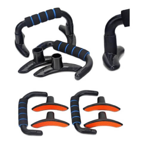 KOBO S Shape Push Bar Fitness Imported, Black & Blue Free Size KOBO S Shape Push Bar Fitness Imported, Black & Blue Free Size