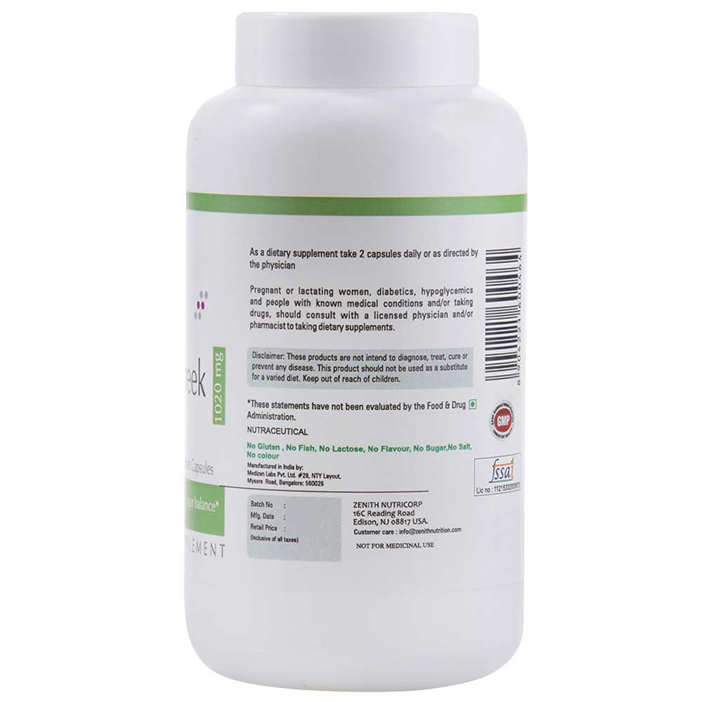 Zenith Nutrition Fenugreek, 360 capsules at Best Price in India