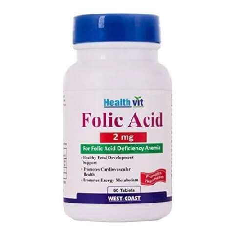 Healthvit Folic Acid (2 mg), Unflavoured 60 tablet(s) Healthvit Folic Acid (2 mg), Unflavoured 60 tablet(s)