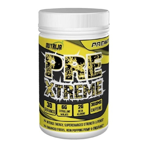 1 - Nutrija Pre Xtreme with Caffeine, 0.79 lb Tangy Orange