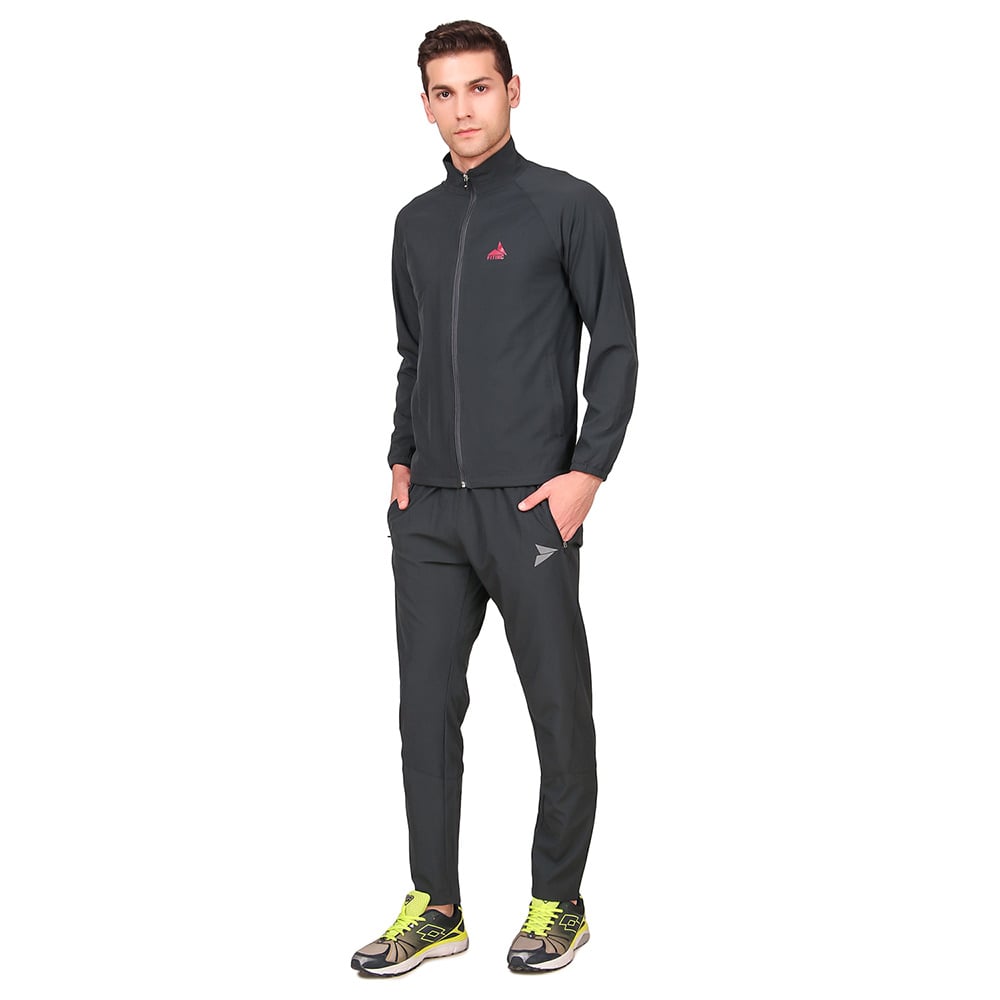 5 - Fitinc Men's Polycotton Regular Fit Track Suit with Two Zipper Pockets,  Grey  XL 