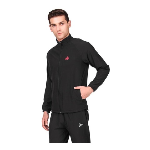 10 - Fitinc Men's Polycotton Regular Fit Track Suit with Two Zipper Pockets,  Black  XXL 
