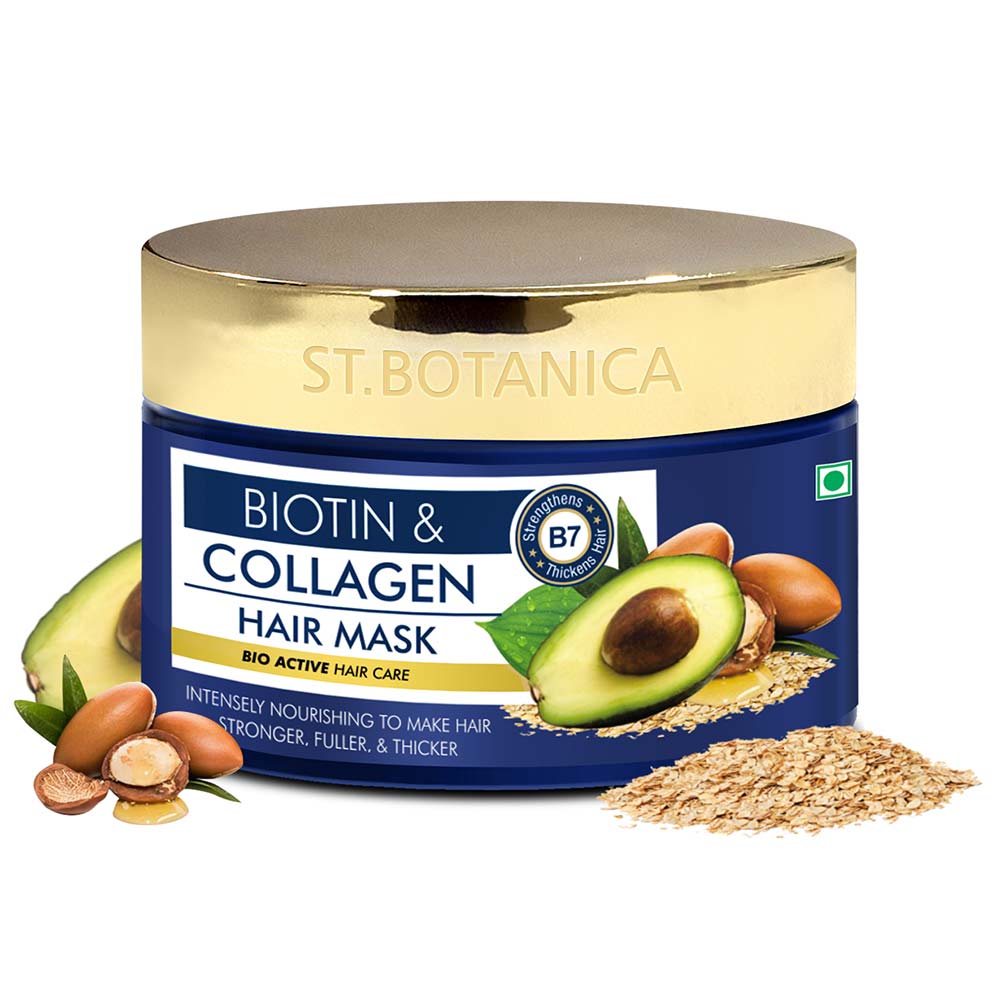 1 - St.Botanica Biotin & Collagen Hair Mask,  200 ml  for All Hair Types 