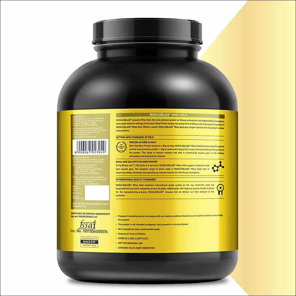 3 - MuscleBlaze Whey Gold with Protein Shaker OP,  4.4 lb  Rich Milk Chocolate 