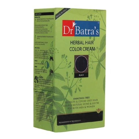 1 - Dr Batra's Herbal Hair Color Cream,  60 ml  Black 
