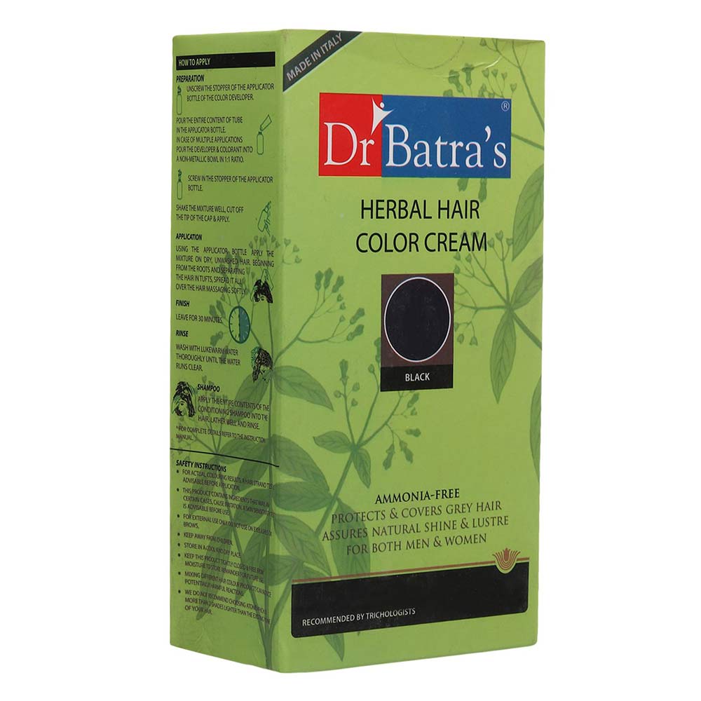 1 - Dr Batra's Herbal Hair Color Cream,  60 ml  Black 