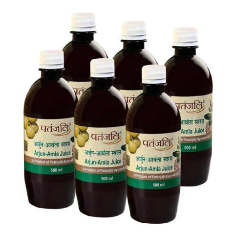 Patanjali Amla Juice - Pack of 6, Arjun 0.5 L Patanjali Amla Juice - Pack of 6, Arjun 0.5 L