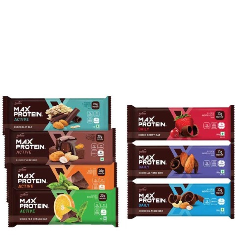 RiteBite Max Protein Bars Combo,  7 Piece(s)/Pack  Assorted 