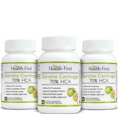 Health first Garcinia Cambogia 70% HCA - Pack of 3, 60 veggie capsule(s) Health first Garcinia Cambogia 70% HCA - Pack of 3, 60 veggie capsule(s)