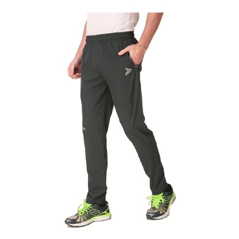 2 - Fitinc NS Lycra Trackpant with Both Side Zip Pockets,  Grey  Medium 