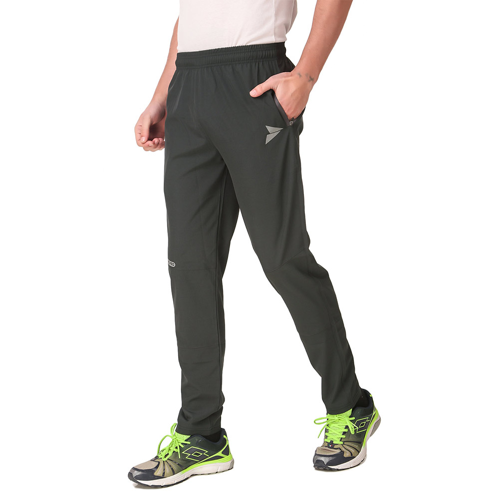 2 - Fitinc NS Lycra Trackpant with Both Side Zip Pockets,  Grey  Medium 